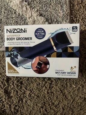 Waterproof Body Groomer — Navy with Gold Accent